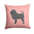 Affenpinscher Checkerboard Pink Decorative Throw Pillow 14x14 Indoor Outdoor Accent Cushion, Fabric Cover with Insert for Sofa, Bed, Porch & Living Room