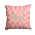 Chihuahua Checkerboard Pink Decorative Throw Pillow 14x14 Indoor Outdoor Accent Cushion, Fabric Cover with Insert for Sofa, Bed, Porch & Living Room