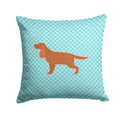 English Cocker Spaniel Checkerboard Blue Decorative Throw Pillow 14x14 Indoor Outdoor Accent Cushion, Fabric Cover with Insert for Sofa, Bed, Porch & Living Room