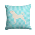 Anatolian Shepherd Checkerboard Blue Decorative Throw Pillow 14x14 Indoor Outdoor Accent Cushion, Fabric Cover with Insert for Sofa, Bed, Porch & Living Room