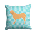 Fila Brasileiro Checkerboard Blue Decorative Throw Pillow 14x14 Indoor Outdoor Accent Cushion, Fabric Cover with Insert for Sofa, Bed, Porch & Living Room