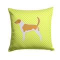 American Foxhound Checkerboard Green Decorative Throw Pillow 14x14 Indoor Outdoor Accent Cushion, Fabric Cover with Insert for Sofa, Bed, Porch & Living Room