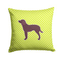 American Water Spaniel Checkerboard Green Decorative Throw Pillow 14x14 Indoor Outdoor Accent Cushion, Fabric Cover with Insert for Sofa, Bed, Porch & Living Room