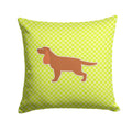 English Cocker Spaniel Checkerboard Green Decorative Throw Pillow 14x14 Indoor Outdoor Accent Cushion, Fabric Cover with Insert for Sofa, Bed, Porch & Living Room