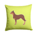 Australian Kelpie Dog Checkerboard Green Decorative Throw Pillow 14x14 Indoor Outdoor Accent Cushion, Fabric Cover with Insert for Sofa, Bed, Porch & Living Room