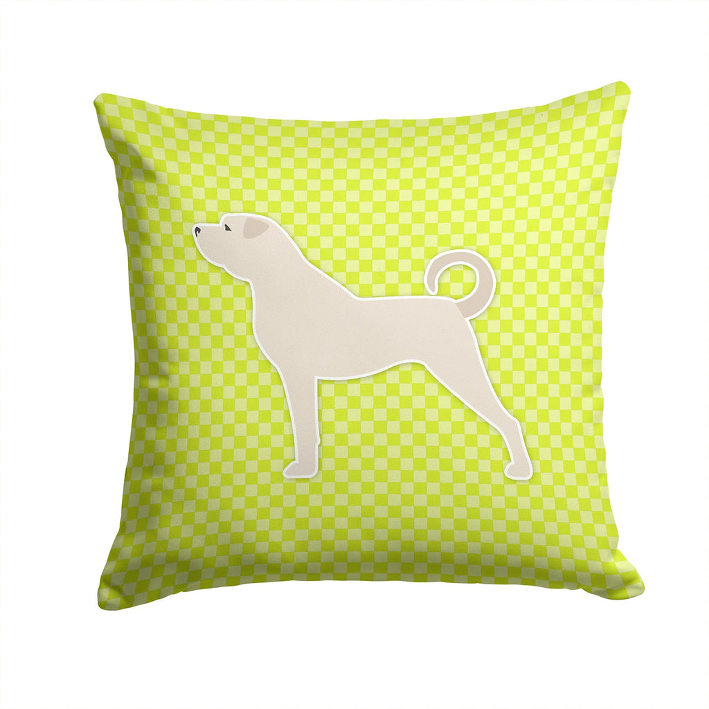 Anatolian Shepherd Checkerboard Green Decorative Throw Pillow 14x14 Indoor Outdoor Accent Cushion, Fabric Cover with Insert for Sofa, Bed, Porch & Living Room