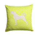 Anatolian Shepherd Checkerboard Green Decorative Throw Pillow 14x14 Indoor Outdoor Accent Cushion, Fabric Cover with Insert for Sofa, Bed, Porch & Living Room