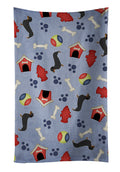 Dachshund Dog House Collection Kitchen Towel Velour Plush Front and Cotton Loop Back Machine Washable
