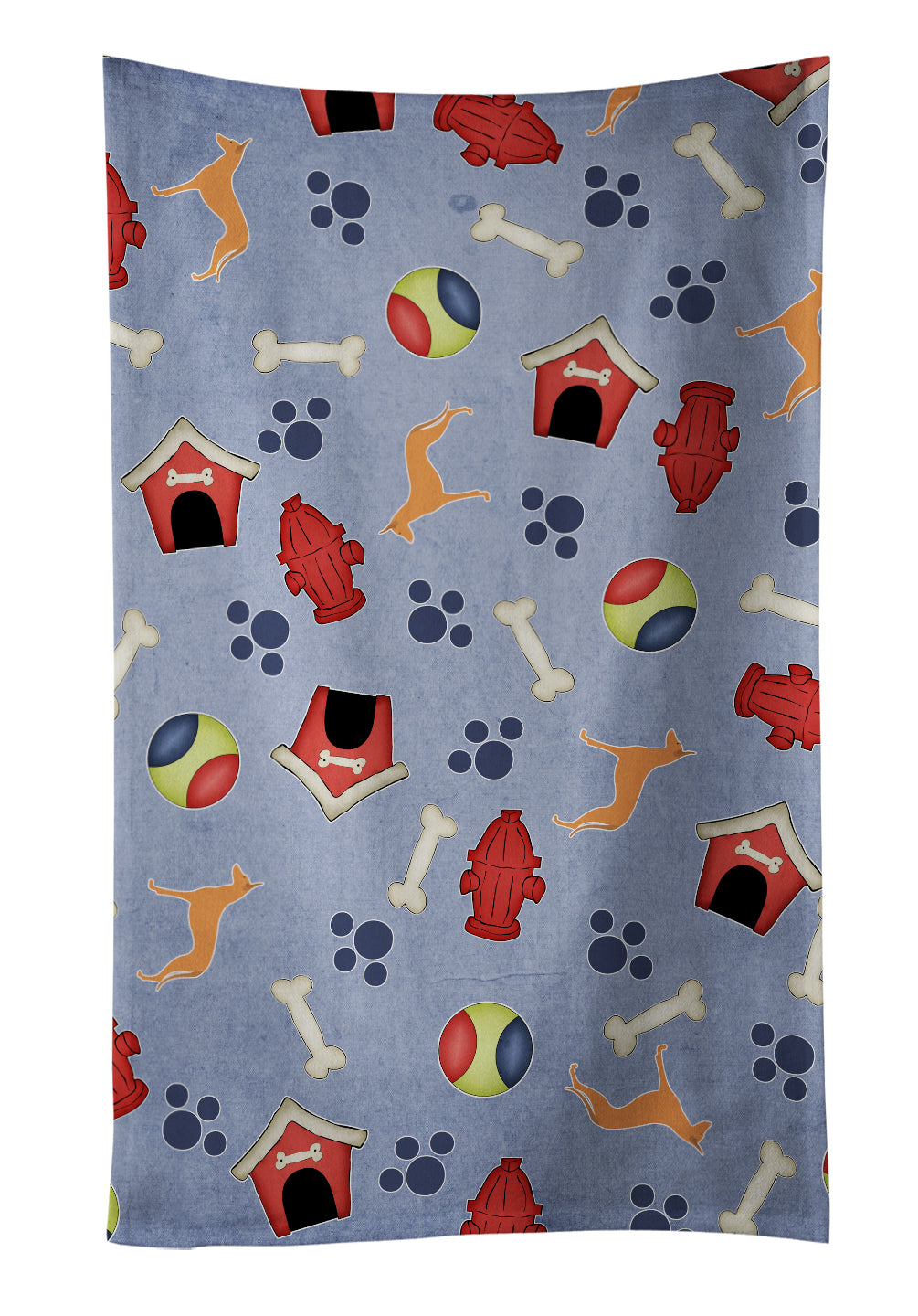 Pharaoh Hound Dog House Collection Kitchen Towel Velour Plush Front and Cotton Loop Back Machine Washable