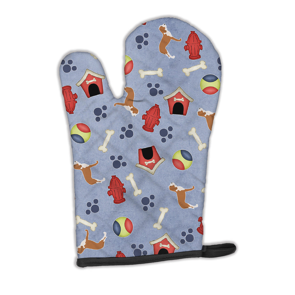 Spanish Hound Dog House Collection Oven Mitt Heat Resistant Thick Oven Mitt for Hot Pans and Oven, Kitchen Mitt Protect Hands, Cooking Baking Glove