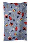 Kerry Blue Terrier Dog House Collection Kitchen Towel Velour Plush Front and Cotton Loop Back Machine Washable