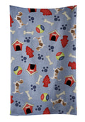 Basset Hound Dog House Collection Kitchen Towel Velour Plush Front and Cotton Loop Back Machine Washable