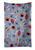 Greyhound Dog House Collection Kitchen Towel Velour Plush Front and Cotton Loop Back Machine Washable