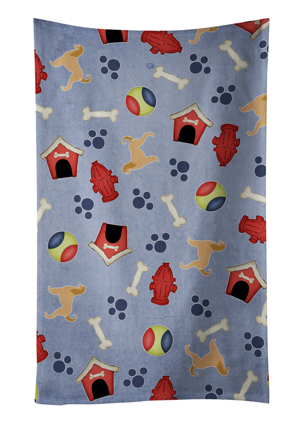 Afghan Hound Dog House Collection Kitchen Towel Velour Plush Front and Cotton Loop Back Machine Washable