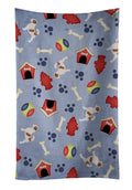 Jack Russell Terrier Dog House Collection Kitchen Towel Velour Plush Front and Cotton Loop Back Machine Washable