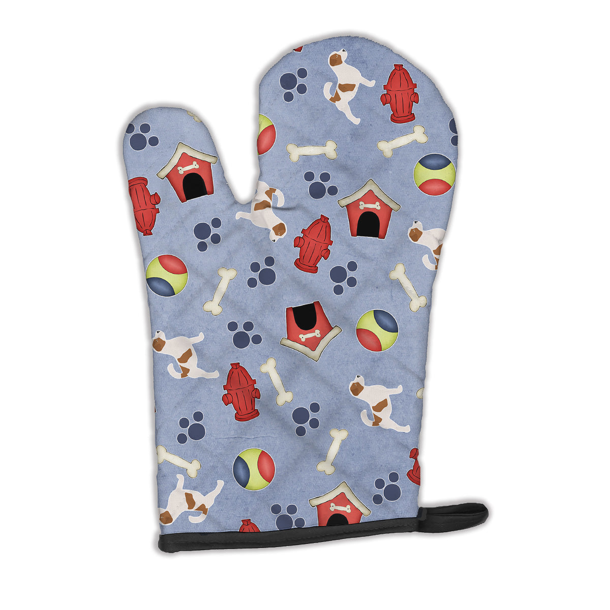 Jack Russell Terrier Dog House Collection Oven Mitt Heat Resistant Thick Oven Mitt for Hot Pans and Oven, Kitchen Mitt Protect Hands, Cooking Baking Glove