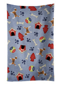 Beagle Dog House Collection Kitchen Towel Velour Plush Front and Cotton Loop Back Machine Washable