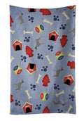German Wirehaired Pointer Dog House Collection Kitchen Towel Velour Plush Front and Cotton Loop Back Machine Washable