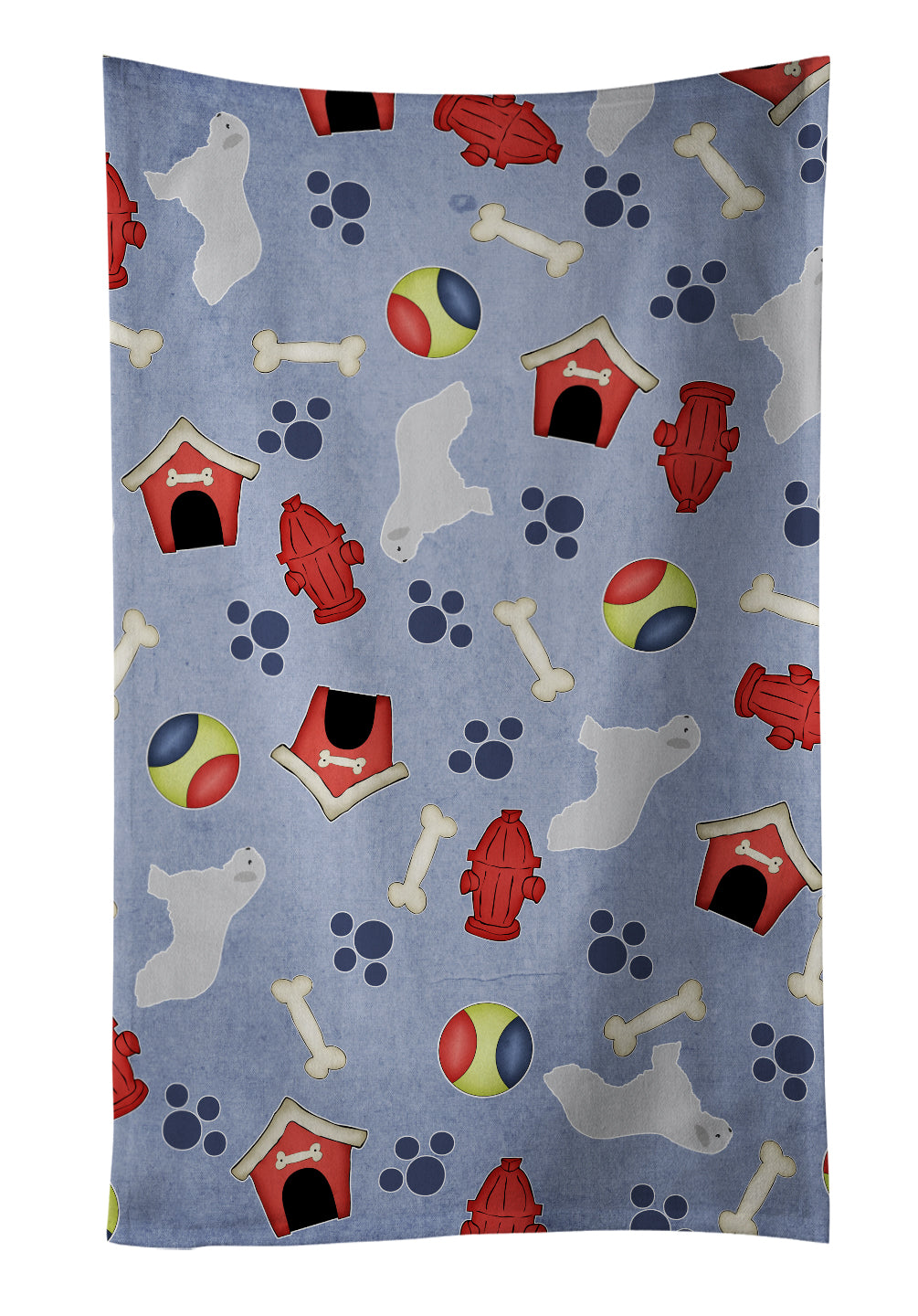 Spanish Water Dog Dog House Collection Kitchen Towel Velour Plush Front and Cotton Loop Back Machine Washable