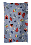 Bearded Collie Dog House Collection Kitchen Towel Velour Plush Front and Cotton Loop Back Machine Washable