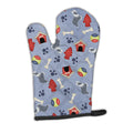 Bearded Collie Dog House Collection Oven Mitt Heat Resistant Thick Oven Mitt for Hot Pans and Oven, Kitchen Mitt Protect Hands, Cooking Baking Glove