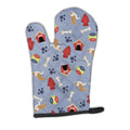 Red Border Collie Dog House Collection Oven Mitt Heat Resistant Thick Oven Mitt for Hot Pans and Oven, Kitchen Mitt Protect Hands, Cooking Baking Glove