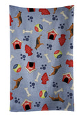German Shepherd Dog House Collection Kitchen Towel Velour Plush Front and Cotton Loop Back Machine Washable