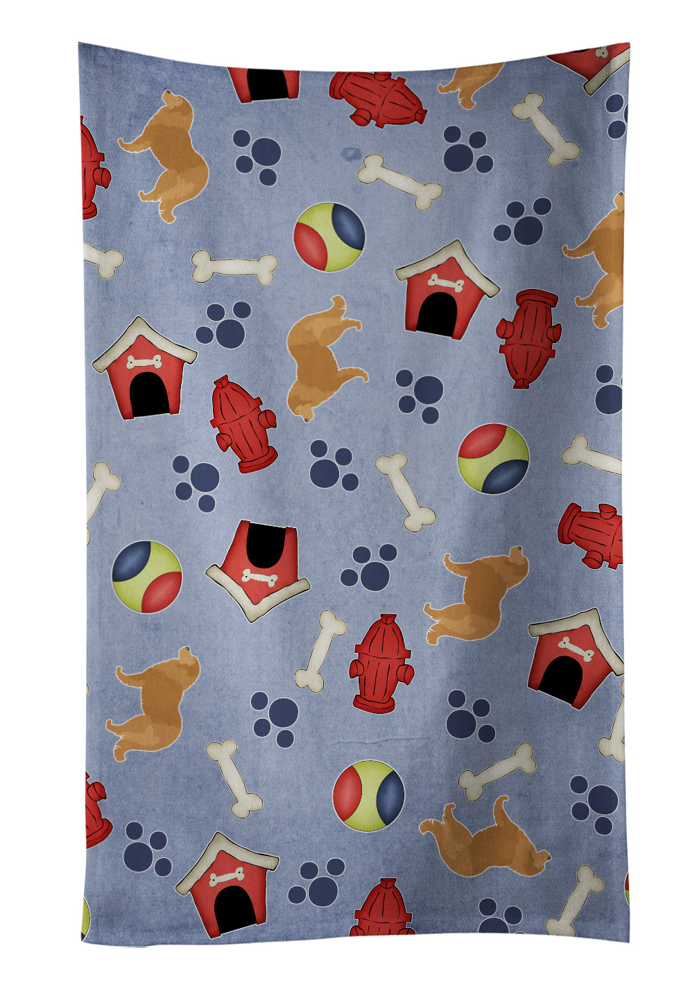 Caucasian Shepherd Dog Dog House Collection Kitchen Towel Velour Plush Front and Cotton Loop Back Machine Washable