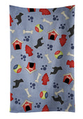Briard Dog House Collection Kitchen Towel Velour Plush Front and Cotton Loop Back Machine Washable