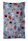Polish Tatra Sheepdog Dog House Collection Kitchen Towel Velour Plush Front and Cotton Loop Back Machine Washable