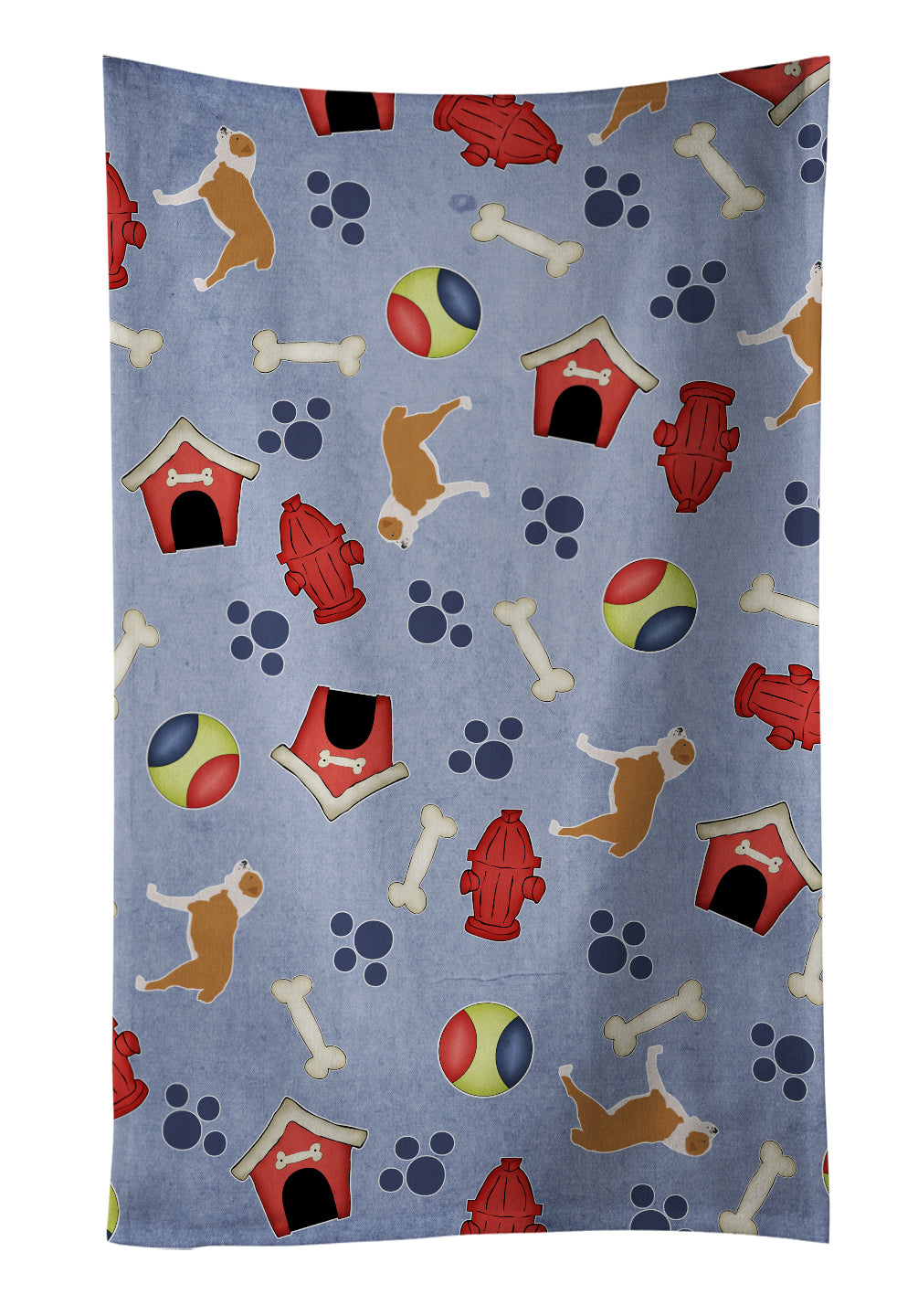 Central Asian Shepherd Dog Dog House Collection Kitchen Towel Velour Plush Front and Cotton Loop Back Machine Washable