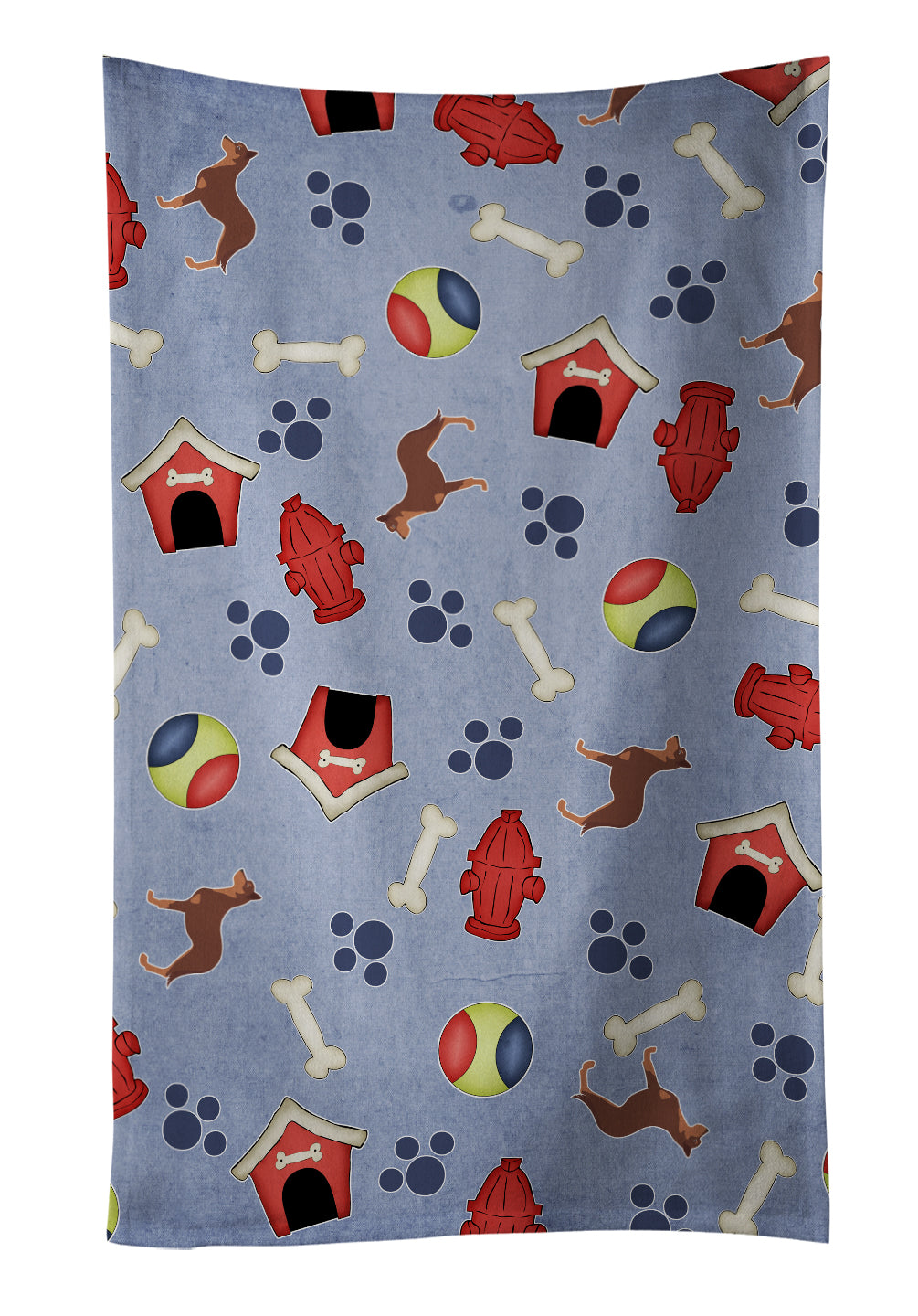 Australian Kelpie Dog Dog House Collection Kitchen Towel Velour Plush Front and Cotton Loop Back Machine Washable