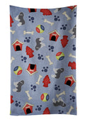 Polish Lowland Sheepdog Dog Dog House Collection Kitchen Towel Velour Plush Front and Cotton Loop Back Machine Washable