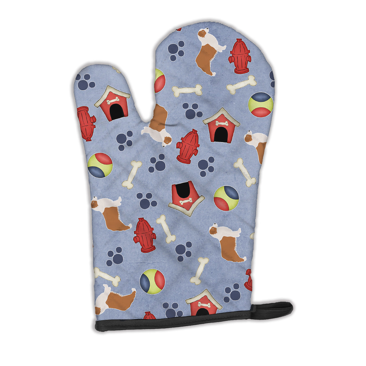 Australian Shepherd Dog Dog House Collection Oven Mitt Heat Resistant Thick Oven Mitt for Hot Pans and Oven, Kitchen Mitt Protect Hands, Cooking Baking Glove