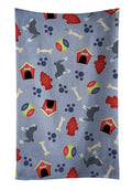 Lowchen Dog House Collection Kitchen Towel Velour Plush Front and Cotton Loop Back Machine Washable