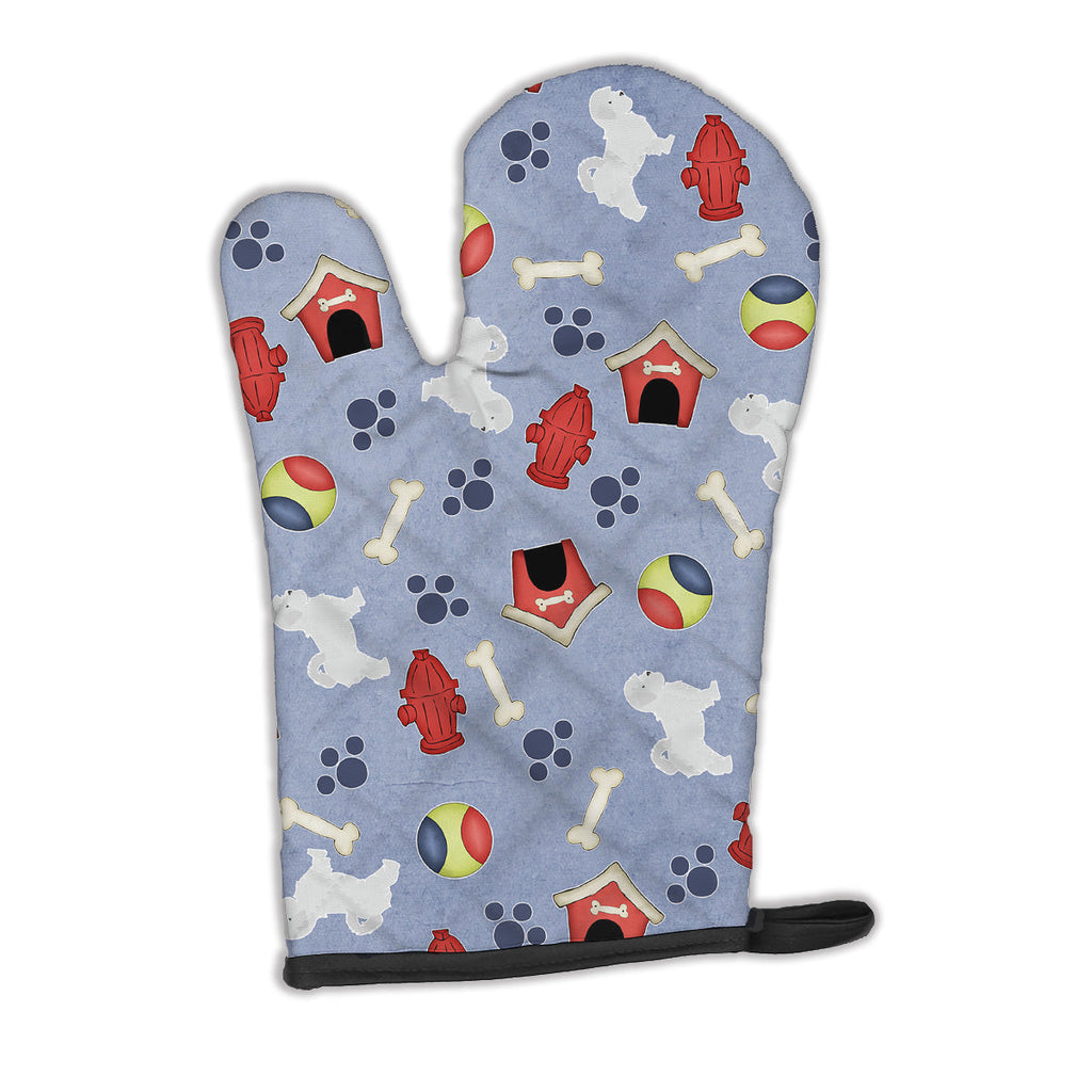 Maltese Dog House Collection Oven Mitt Heat Resistant Thick Oven Mitt for Hot Pans and Oven, Kitchen Mitt Protect Hands, Cooking Baking Glove