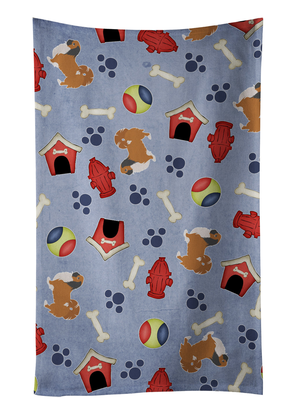 Pekingese Dog House Collection Kitchen Towel Velour Plush Front and Cotton Loop Back Machine Washable