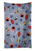 Poodle Dog House Collection Kitchen Towel Velour Plush Front and Cotton Loop Back Machine Washable