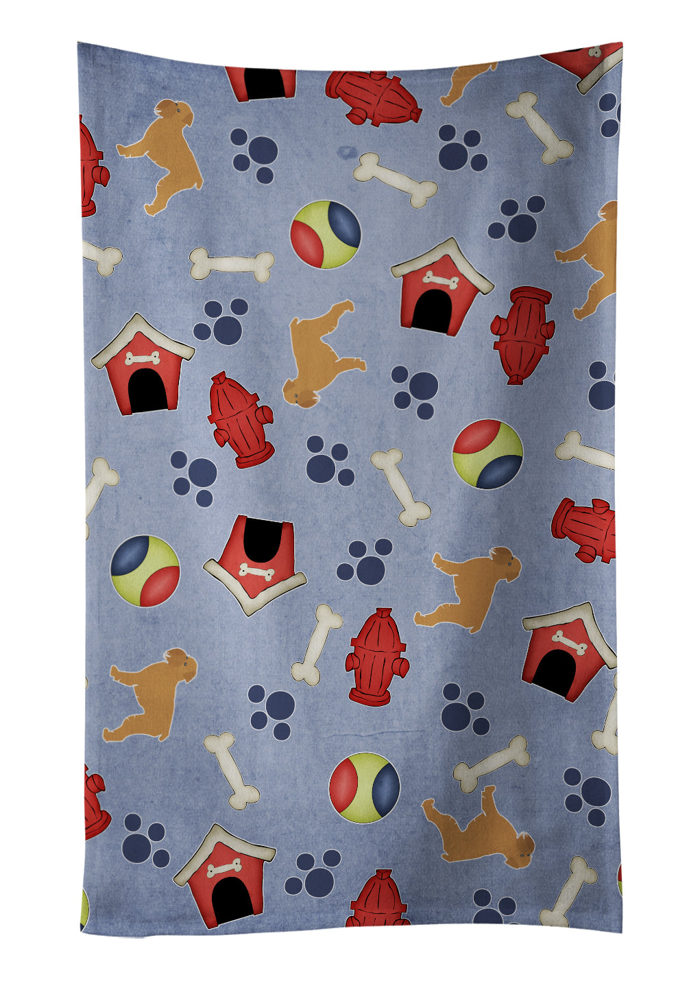 Brussels Griffon Dog House Collection Kitchen Towel Velour Plush Front and Cotton Loop Back Machine Washable
