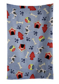 French Bulldog Dog House Collection Kitchen Towel Velour Plush Front and Cotton Loop Back Machine Washable