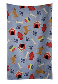Pug Dog House Collection Kitchen Towel Velour Plush Front and Cotton Loop Back Machine Washable