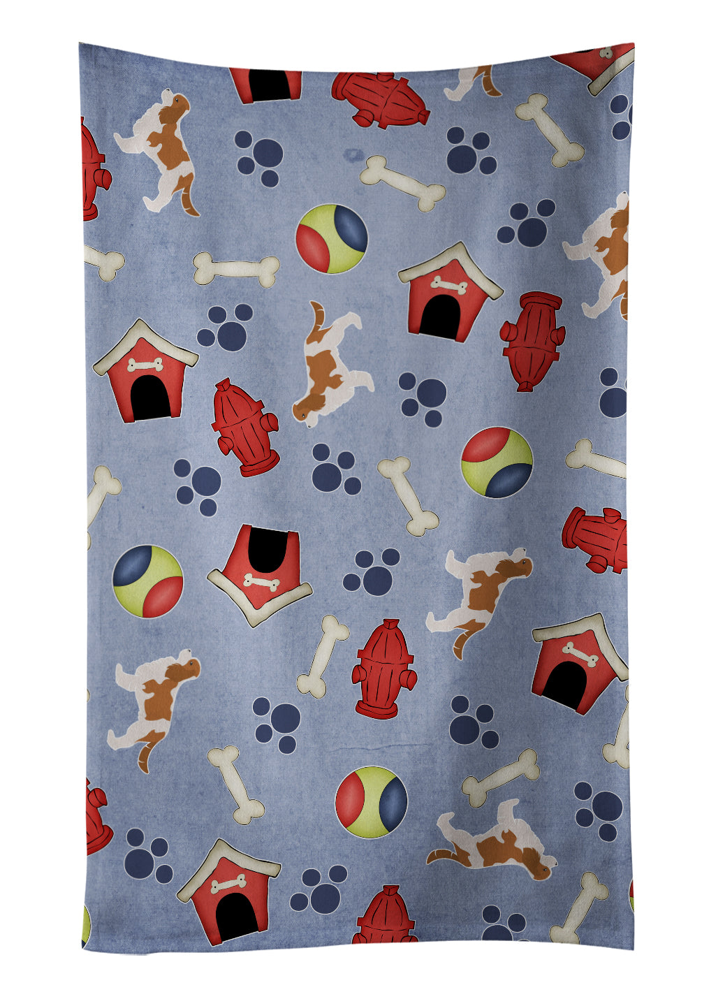 Cavalier King Charles Spaniel Dog House Collection Kitchen Towel Velour Plush Front and Cotton Loop Back Machine Washable