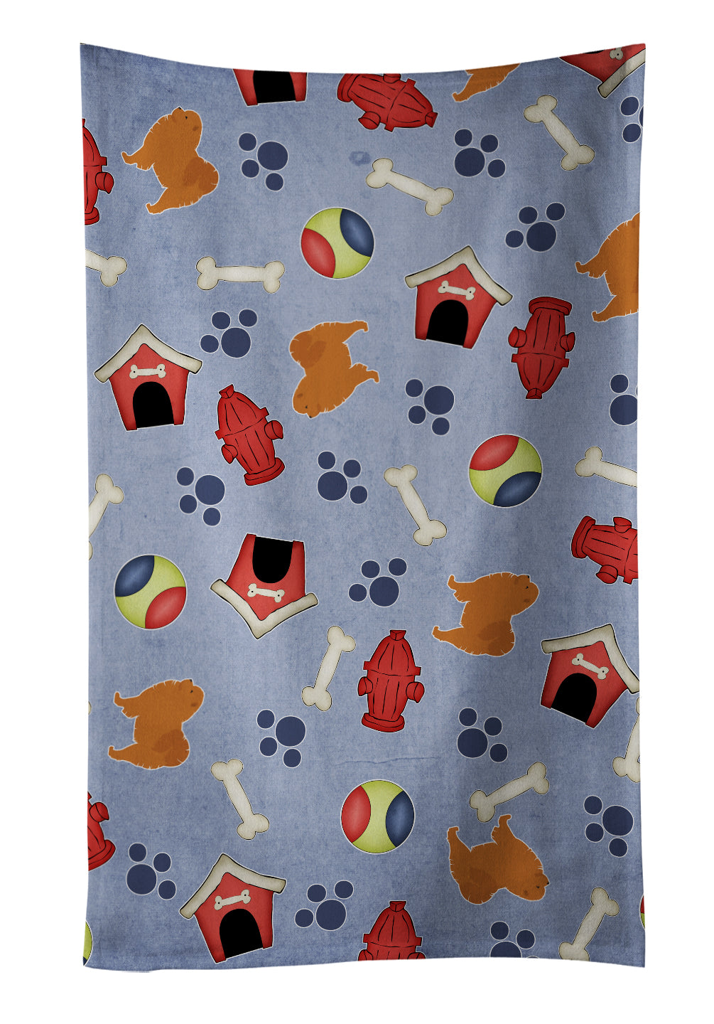 Chow  Dog House Collection Kitchen Towel Velour Plush Front and Cotton Loop Back Machine Washable