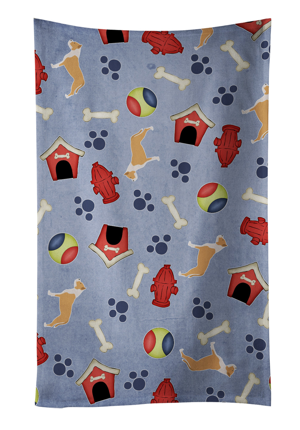 Staffordshire Bull Terrier Dog House Collection Kitchen Towel Velour Plush Front and Cotton Loop Back Machine Washable
