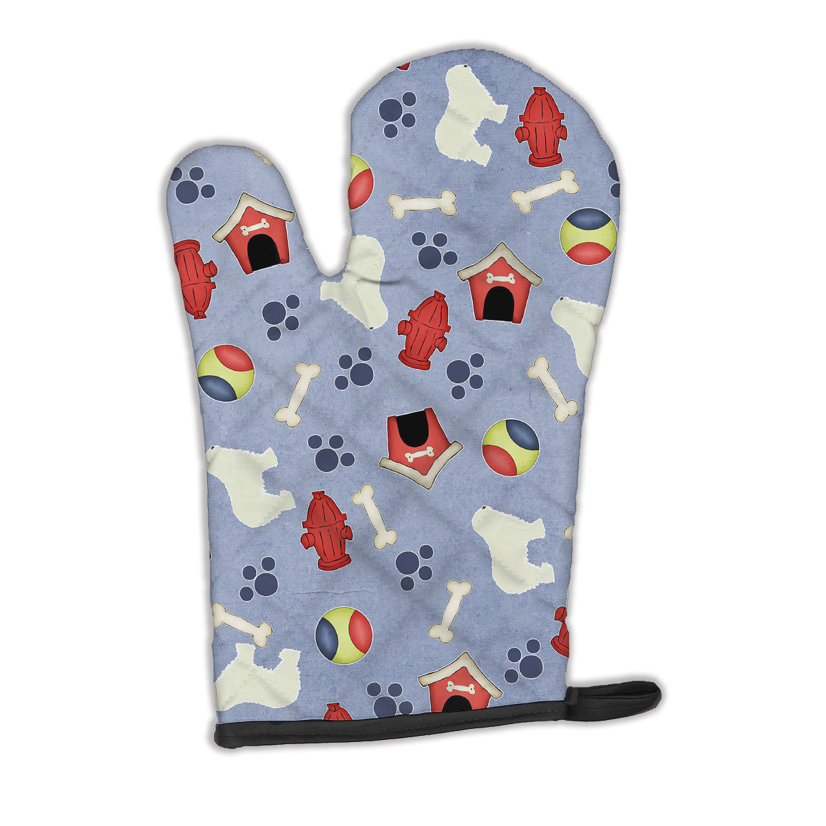 Komondor Dog House Collection Oven Mitt Heat Resistant Thick Oven Mitt for Hot Pans and Oven, Kitchen Mitt Protect Hands, Cooking Baking Glove