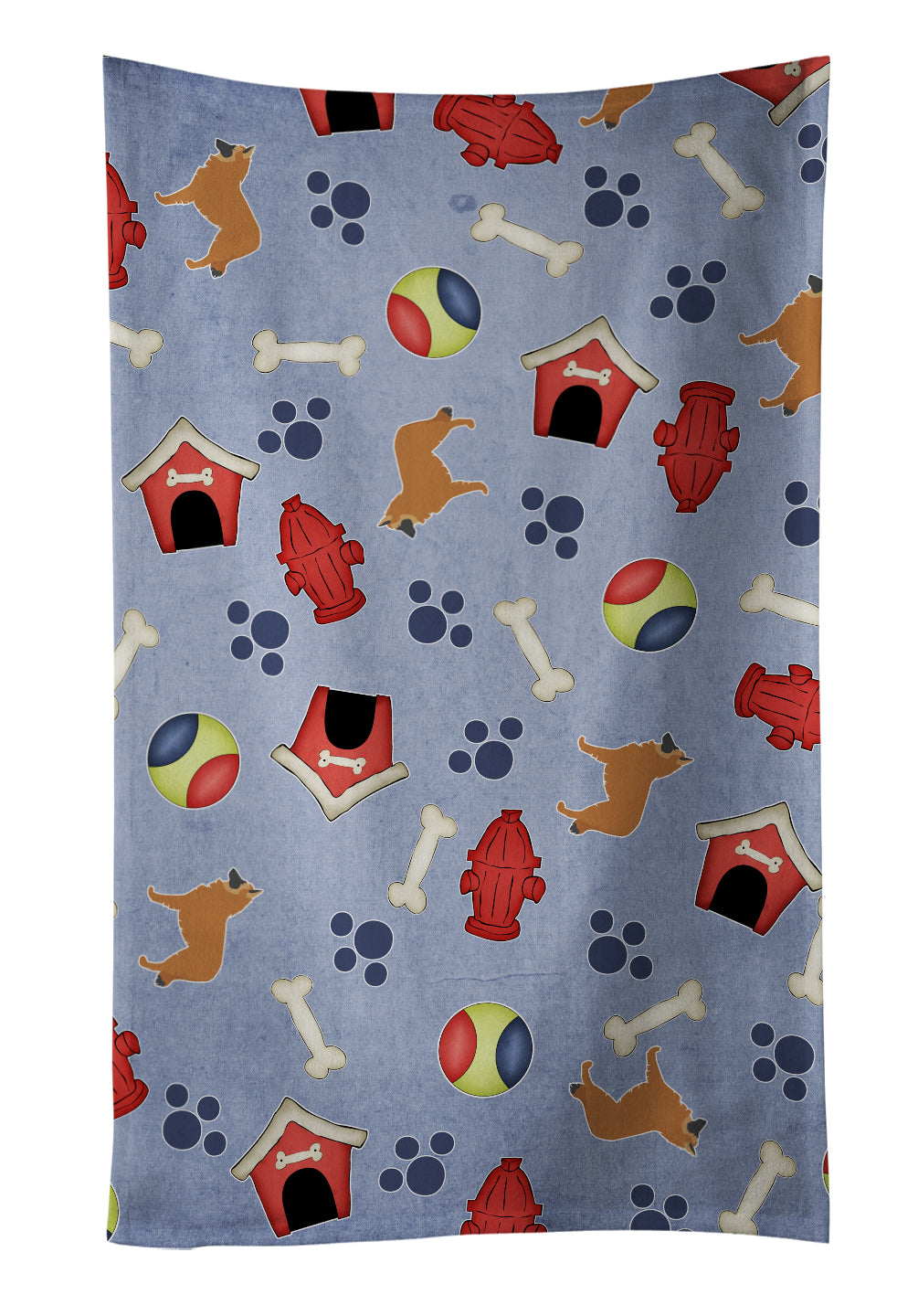 Belgian Shepherd Dog House Collection Kitchen Towel Velour Plush Front and Cotton Loop Back Machine Washable
