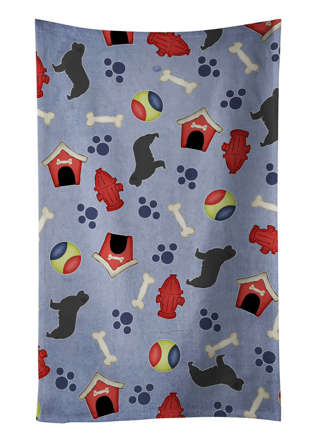 Newfoundland Dog House Collection Kitchen Towel Velour Plush Front and Cotton Loop Back Machine Washable
