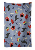 Newfoundland Dog House Collection Kitchen Towel Velour Plush Front and Cotton Loop Back Machine Washable