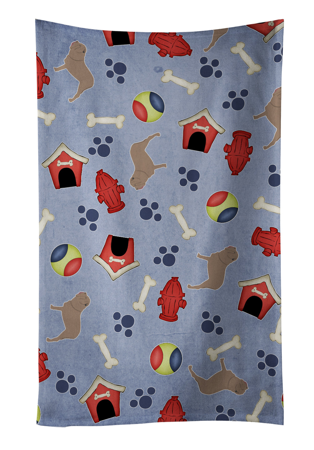 Neapolitan Mastiff Dog House Collection Kitchen Towel Velour Plush Front and Cotton Loop Back Machine Washable