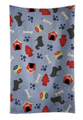 Scottish Terrier Dog House Collection Kitchen Towel Velour Plush Front and Cotton Loop Back Machine Washable
